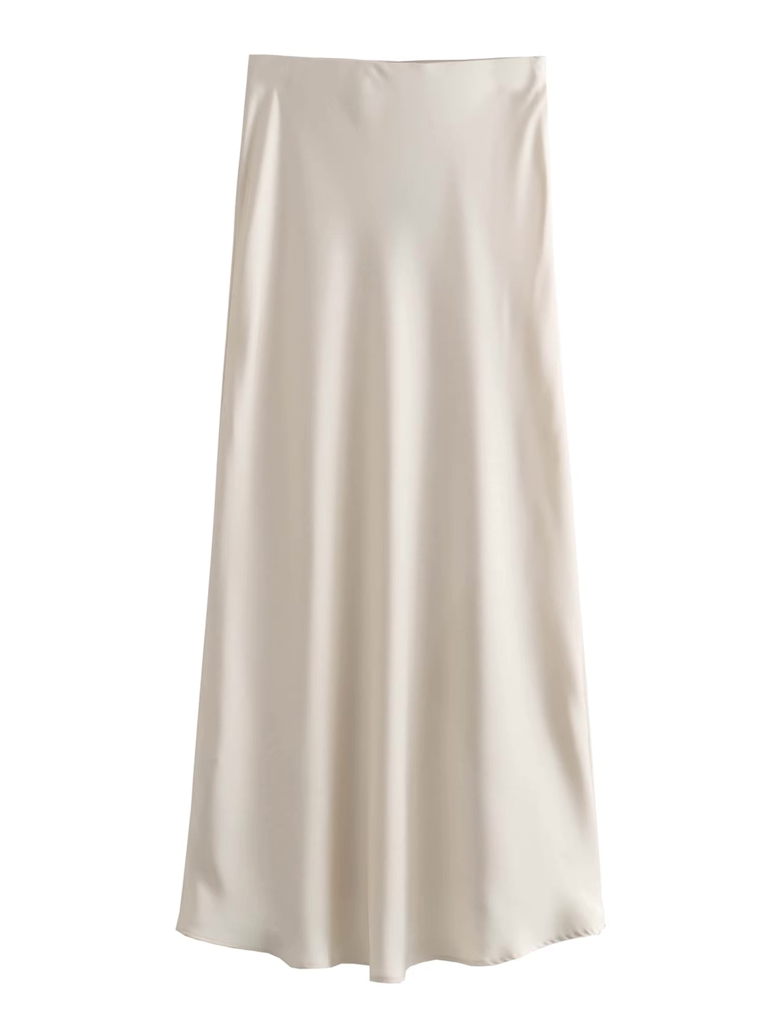Anna Elegant Basic Maxi Satin Skirts