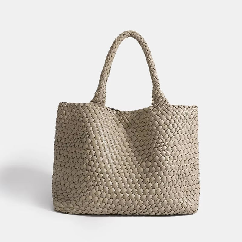 Eivissa Faux Leather Woven Totes - 16 Colors
