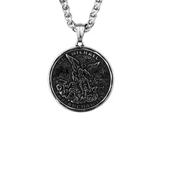 Arch Angel Michael Letter Necklace