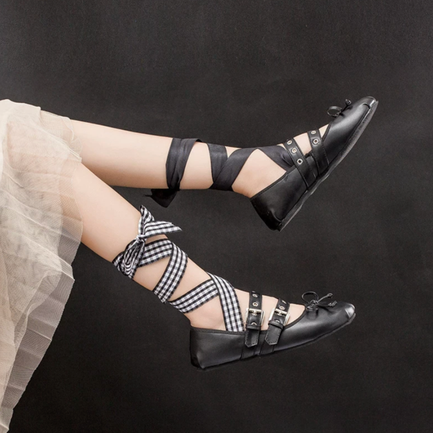 Aurelia Buckle Strap Ballet Flats