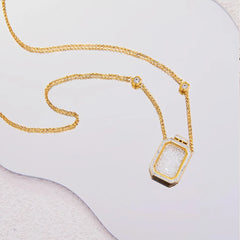 Aurelia Floating Crystal Perfume Bottle Necklace