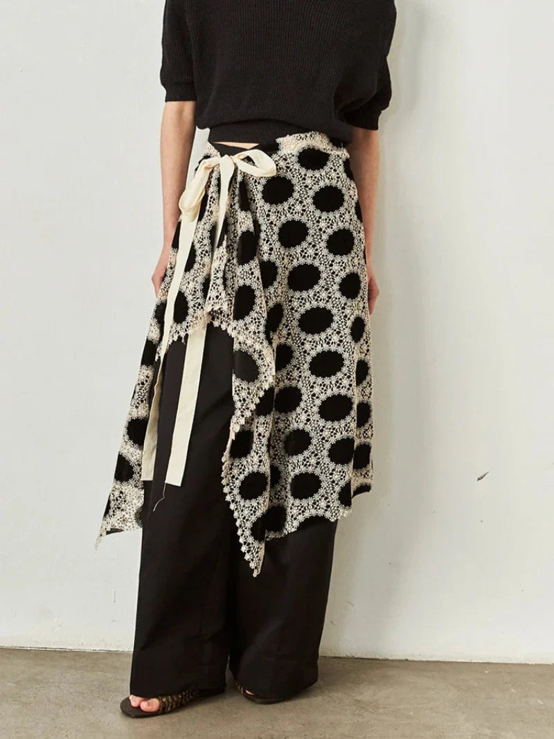 Bahar Cut-Out Lace Wrap Skirt