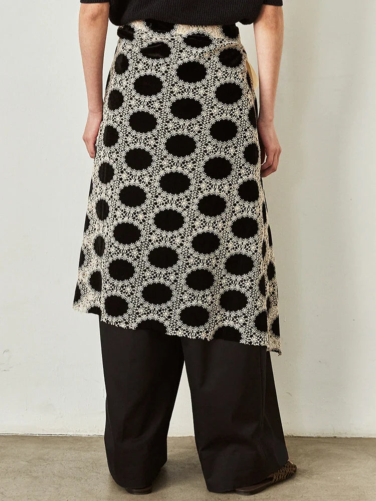 Bahar Cut-Out Lace Wrap Skirt