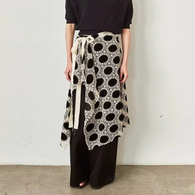 Bahar Cut-Out Lace Wrap Skirt