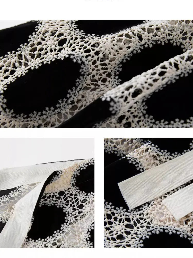 Bahar Cut-Out Lace Wrap Skirt