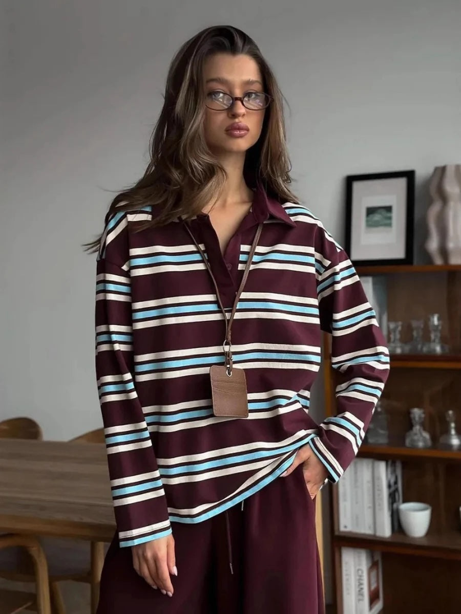Baily Retro Striped Polo Tees