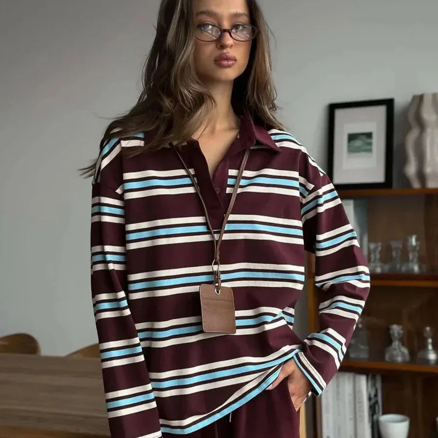 Baily Retro Striped Polo Tees