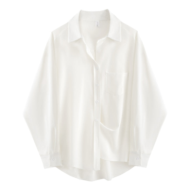Basic Oversized Button Down Shirts