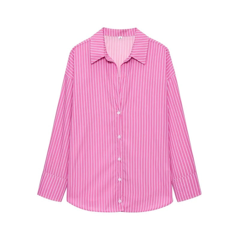 Basic Casual Pinstripe Shirts