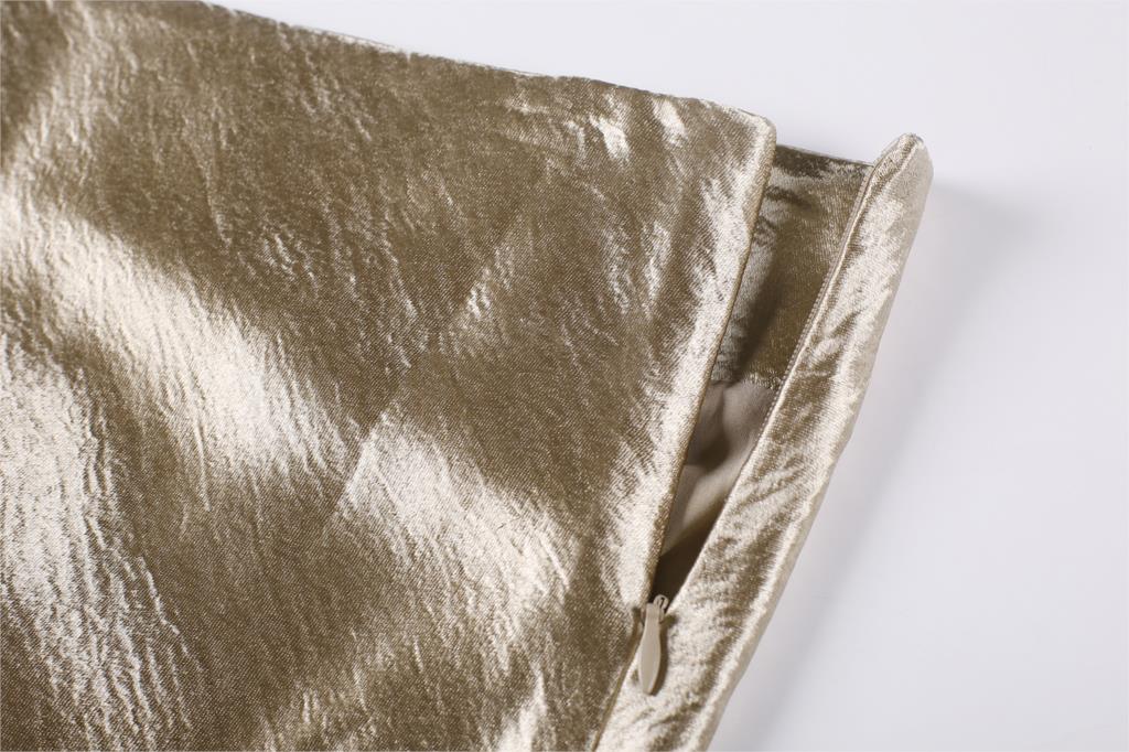 Bella Textured Satin Midi Skirt - Gold S/M (US XS/S) - SALE
