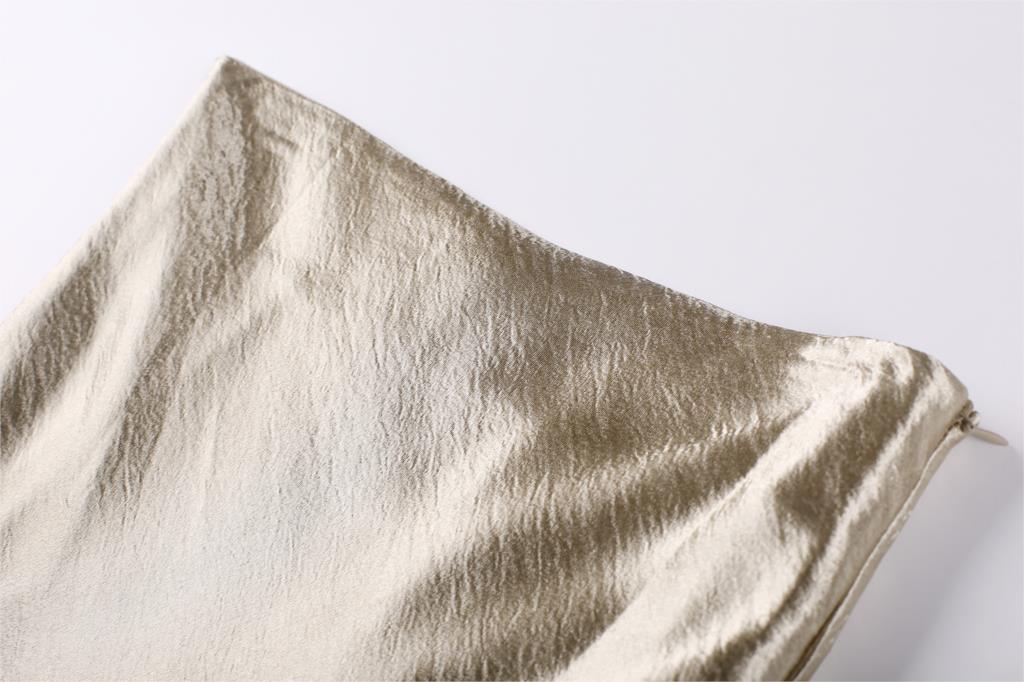 Bella Textured Satin Midi Skirt - Gold S/M (US XS/S) - SALE