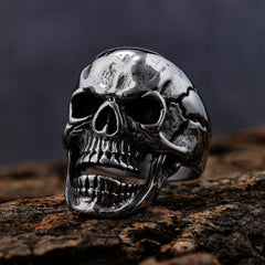 UNISEX Biker Skull-Motif Punk Ring