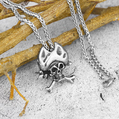 Bone Pirate Skull Necklace