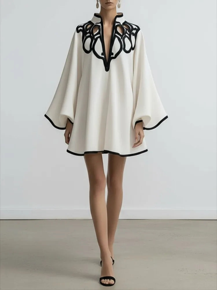 Brielle Sculptural Trim Mini Dress