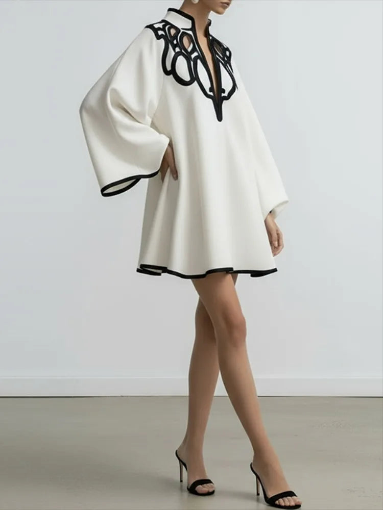 Brielle Sculptural Trim Mini Dress