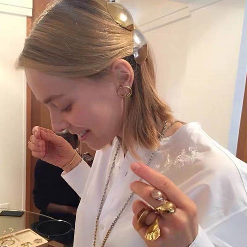 Bubble Barrette Hair Clips - Gold or Silver