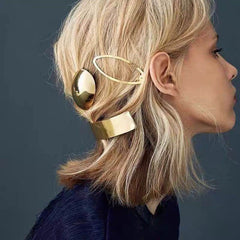 Bubble Barrette Hair Clips - Gold or Silver