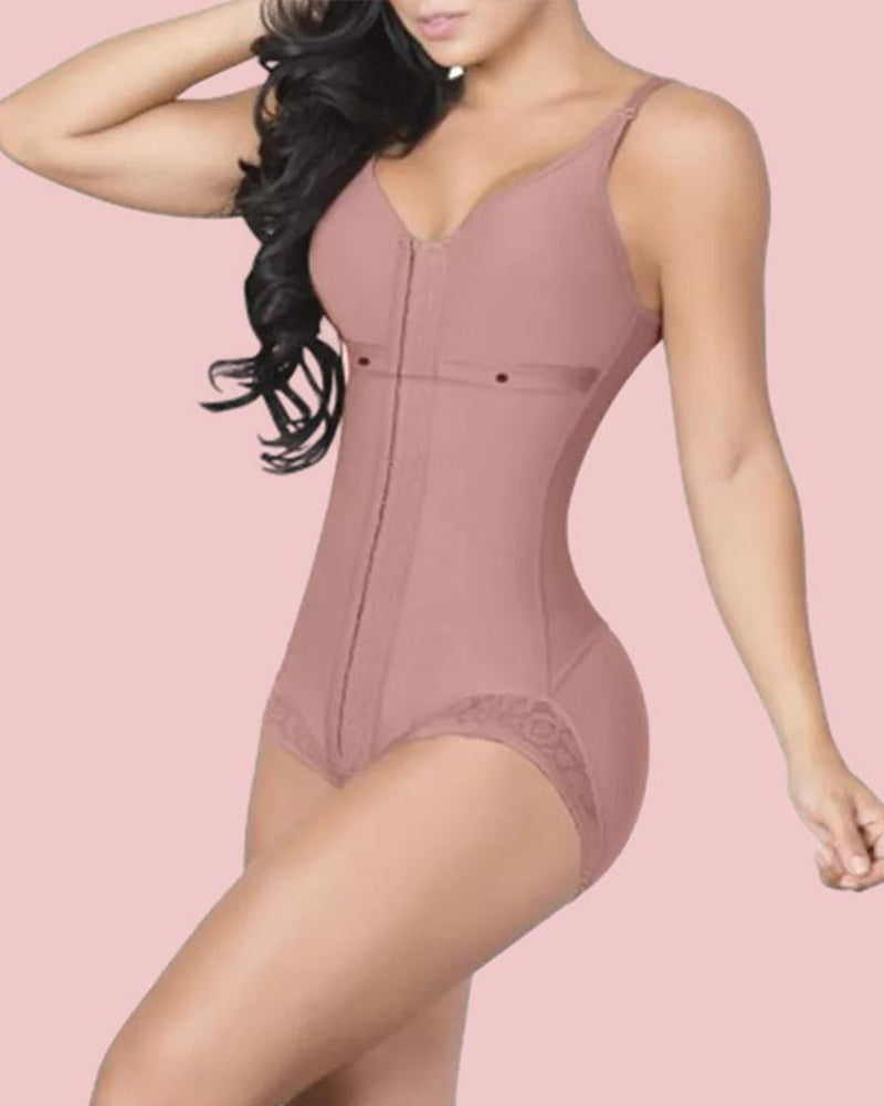 Bodysuit with Corset Bra Shapewear Waist Slimming Girdles High Compression Garments Bodysuit