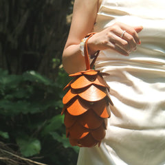 Calla Pinecone Mini Wrist Clutch Bag