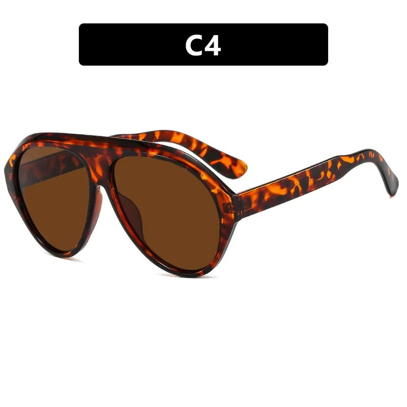 Cara Retro Oval Sunglasses