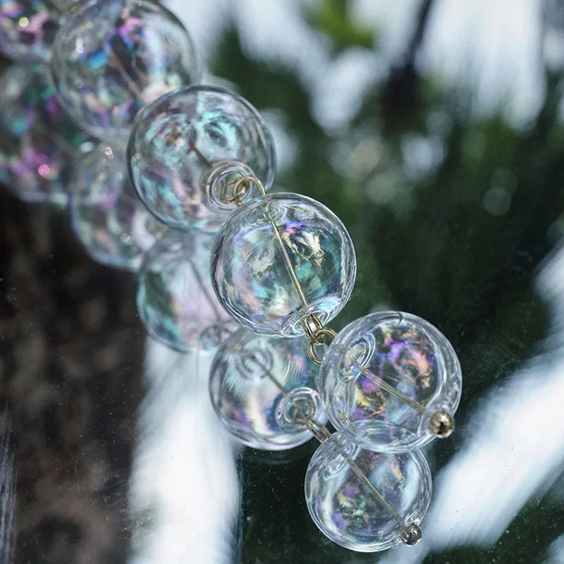Casey Iridescent Glass Drop Earrings