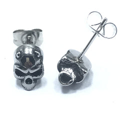 Cast Steel Skull Earring