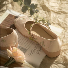 Cecilia Embroidery Tulle Ballet Flats (39/US 7.5) - SALE