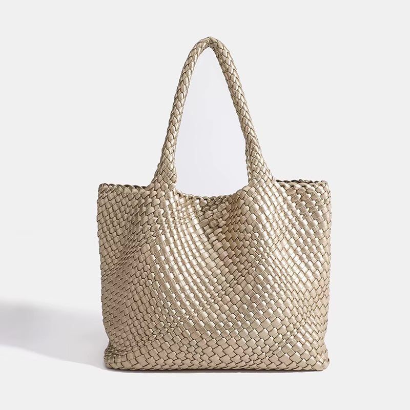 Eivissa Faux Leather Woven Totes - 16 Colors