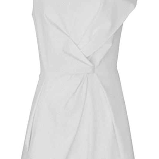 Claire Front Twist Sleeveless Jumpsuit - White M/US S