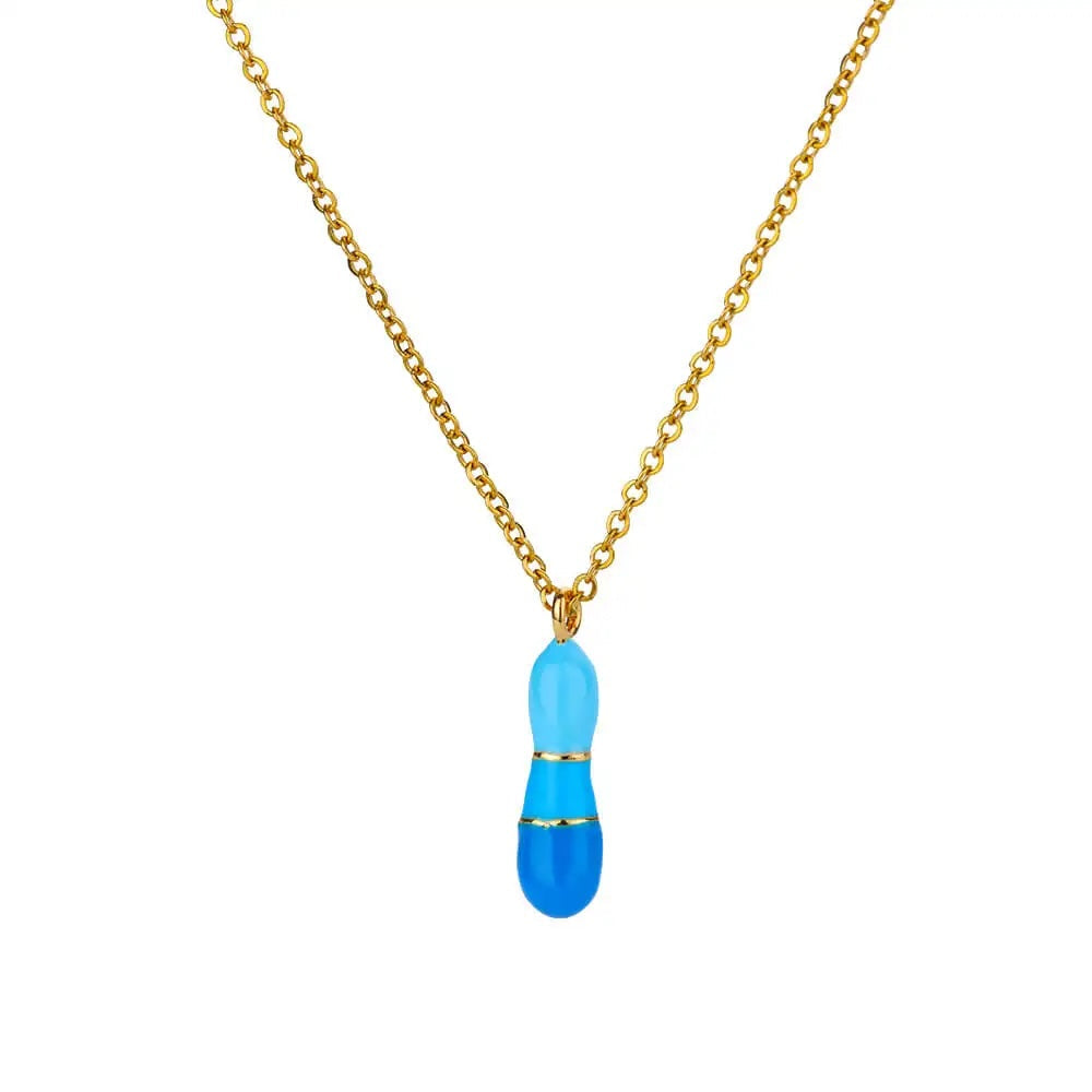 Colorful Resin Initial Letter Necklaces