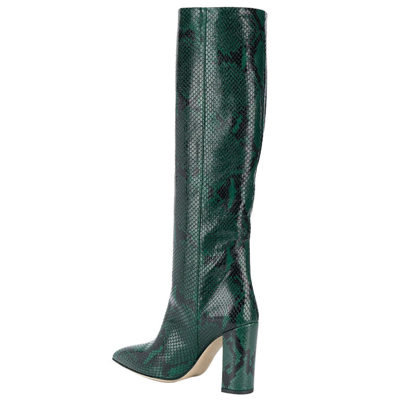 Croco and Serpentine Prints Boots -  US 6.5 (37) - SALE