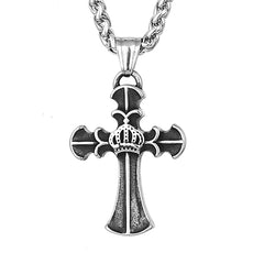 Crown Cross-Motif Necklace