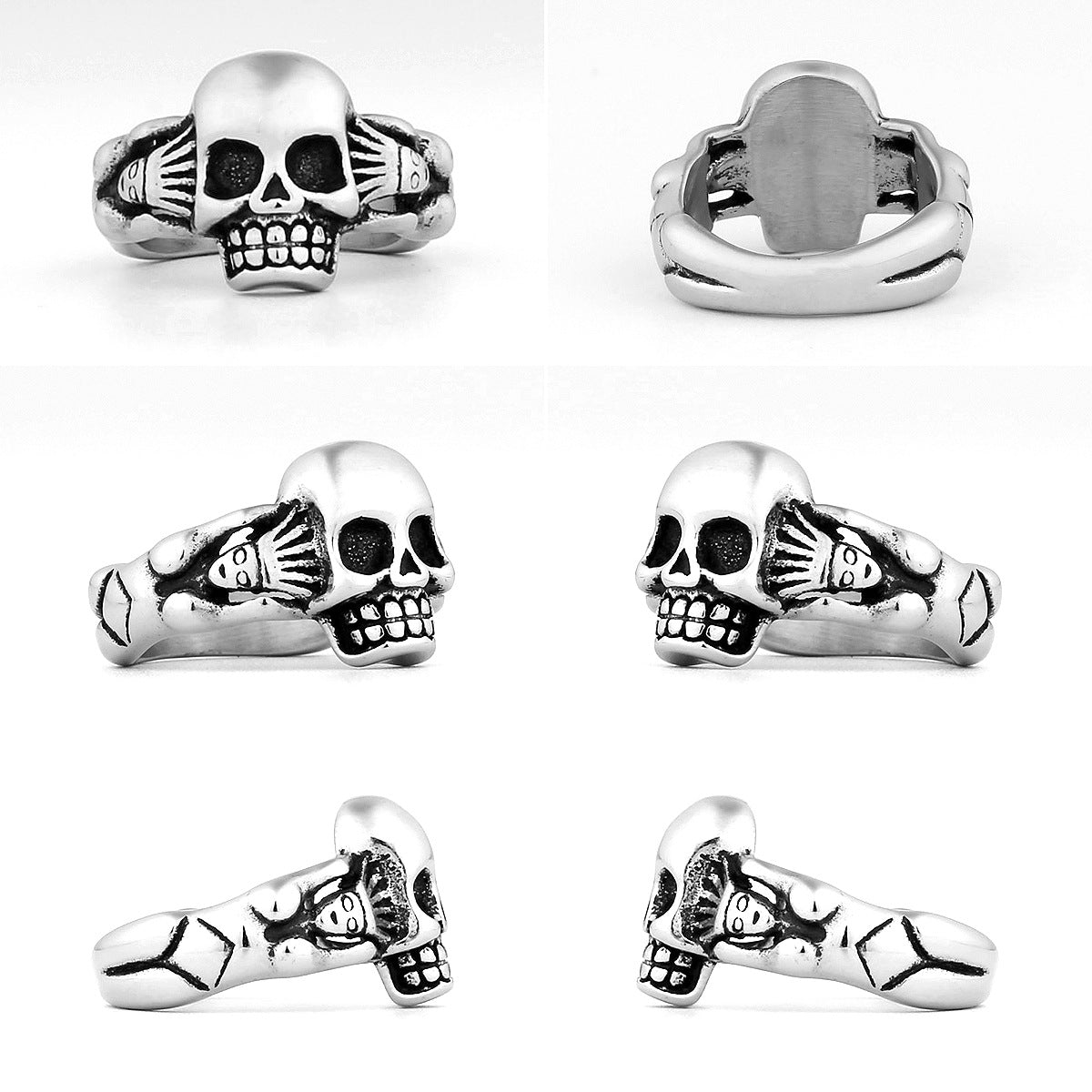 Crown Man Skull Ring