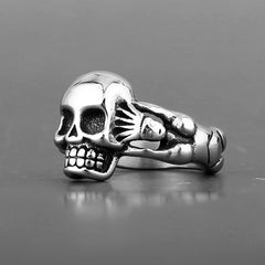Crown Man Skull Ring