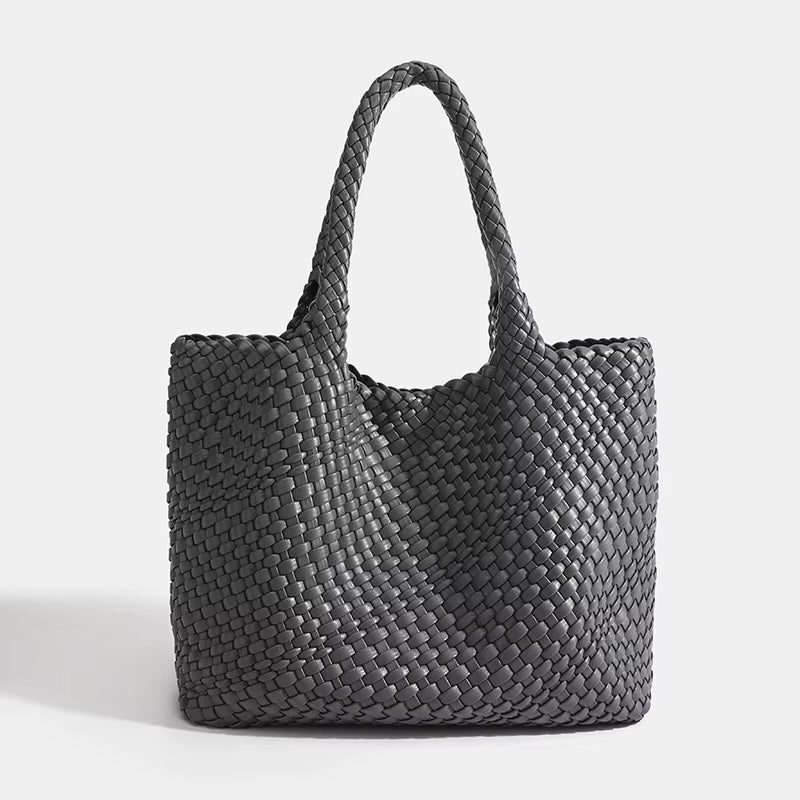 Eivissa Faux Leather Woven Totes - 16 Colors