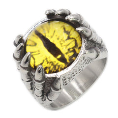 Devil Eye Skull Claw Ring