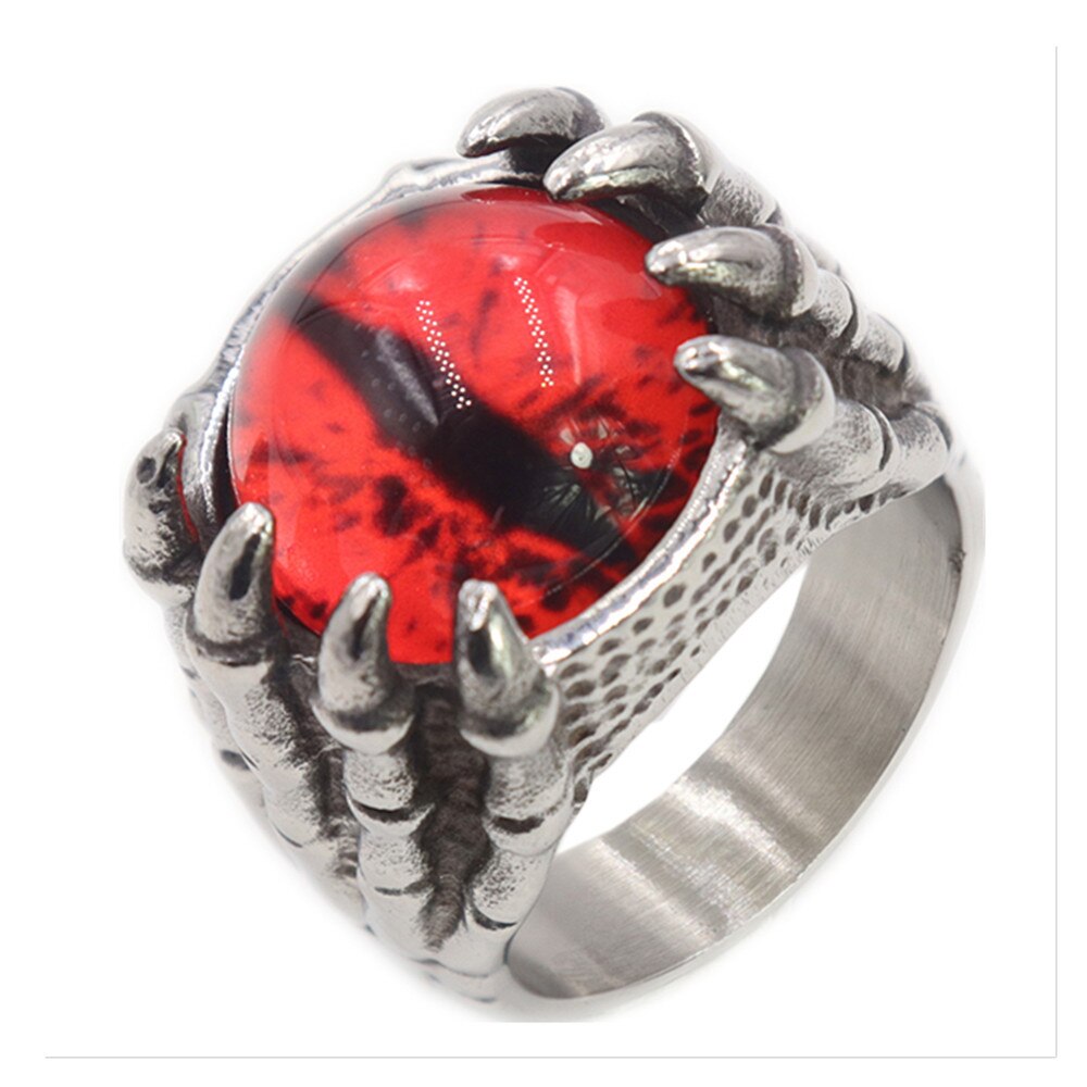 Devil Eye Skull Claw Ring
