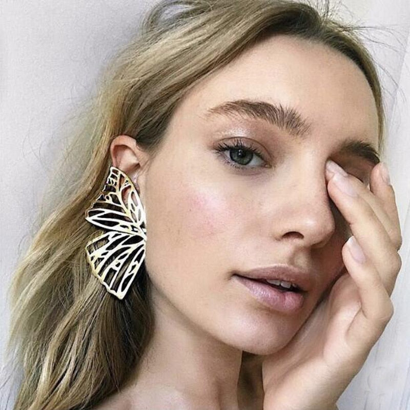 Donna Butterfly Stud Earrings - Gold or Silver