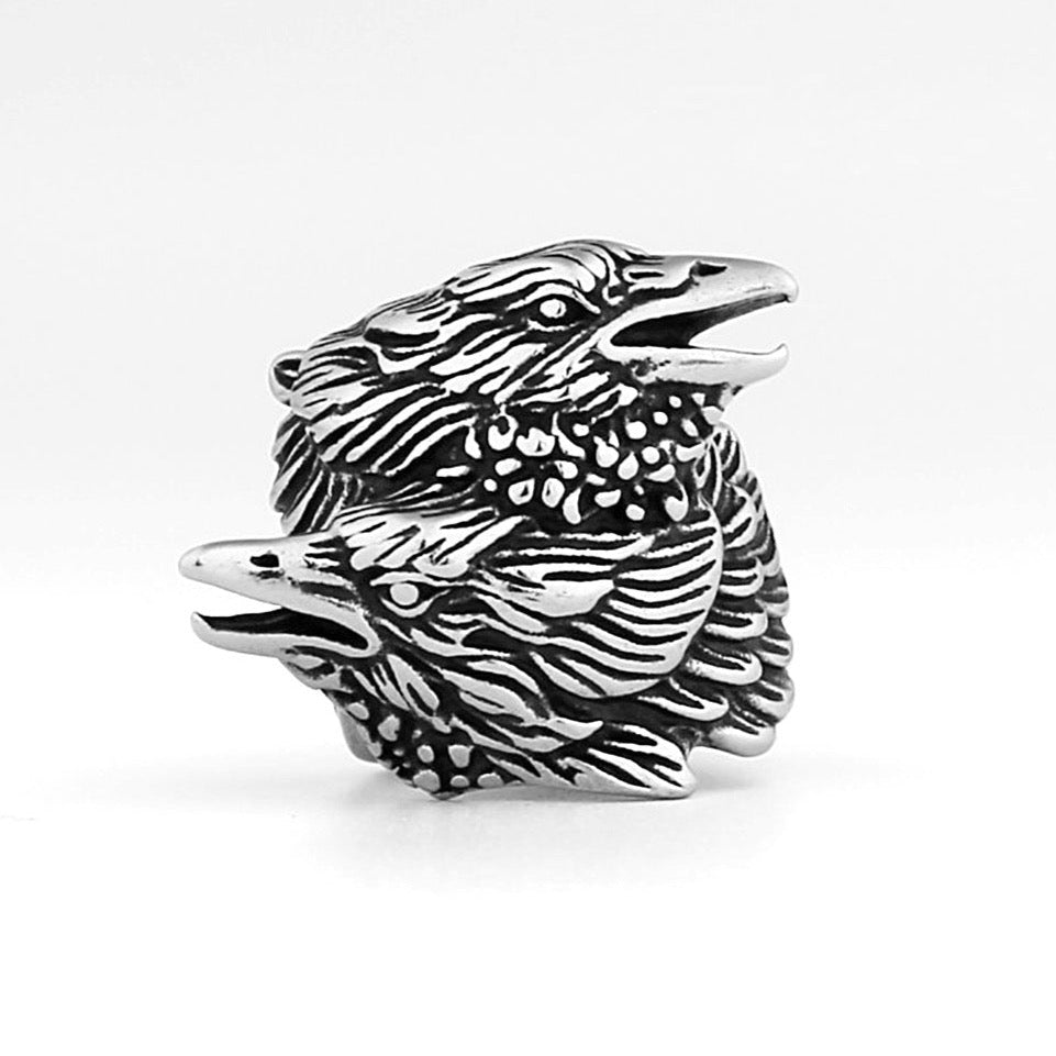 Double Headed Crow Ring