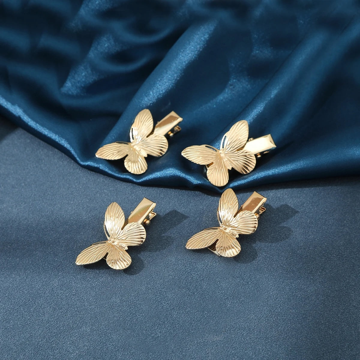 Amanda Rhinestone Flower Hairpins- 4PCS