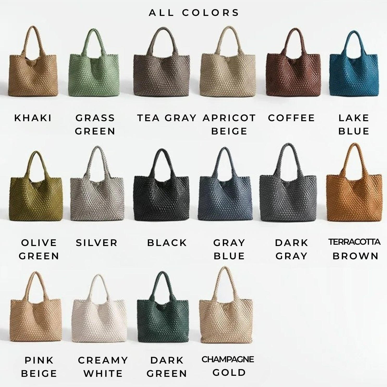 Eivissa Faux Leather Woven Totes - 16 Colors