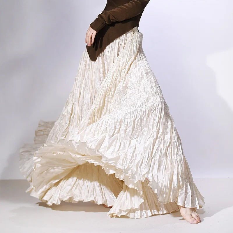 Elara Crinkle Maxi Skirt