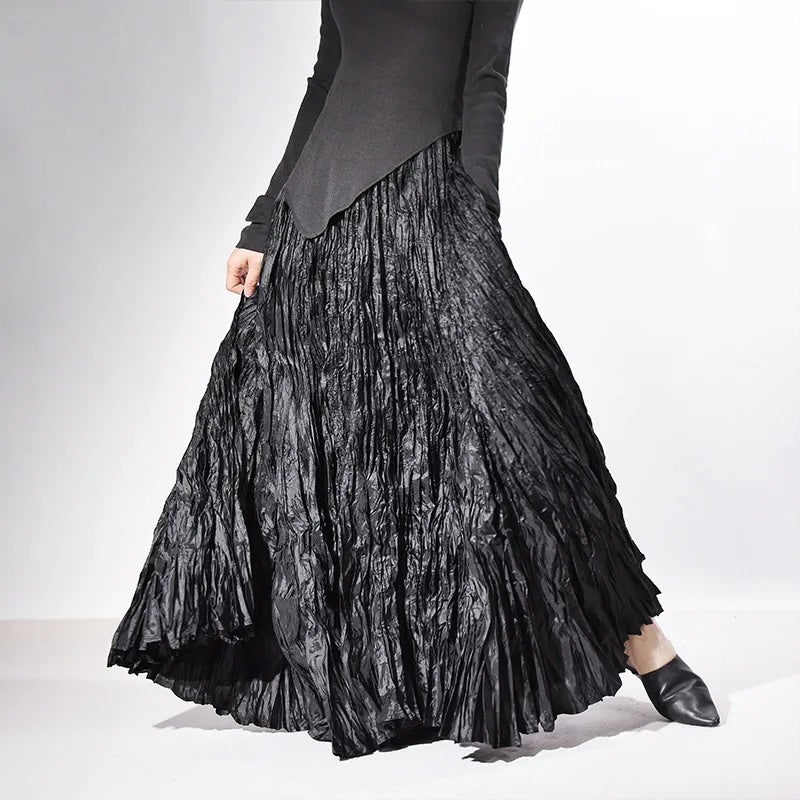 Elara Crinkle Maxi Skirt