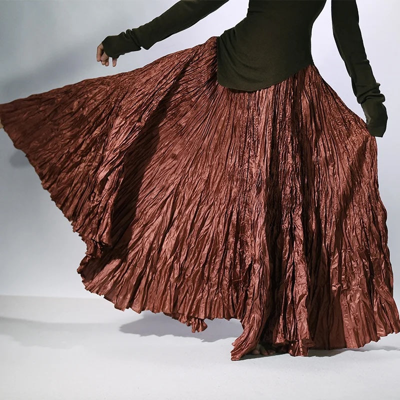 Elara Crinkle Maxi Skirt