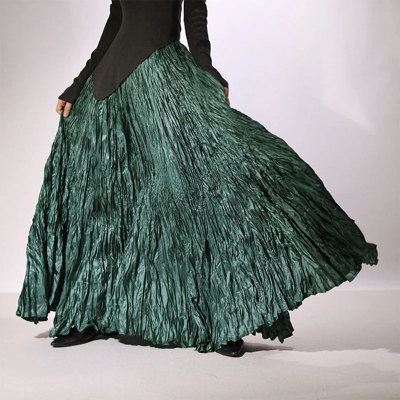 Elara Crinkle Maxi Skirt