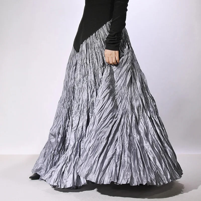 Elara Crinkle Maxi Skirt