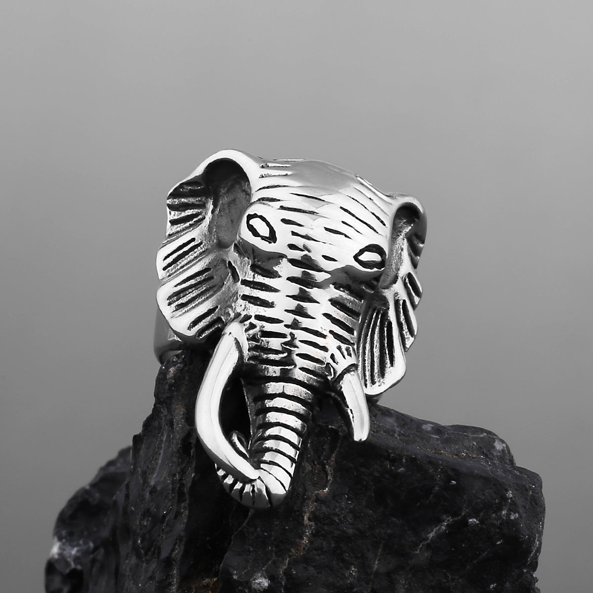 Elephant Head Ivory Ring