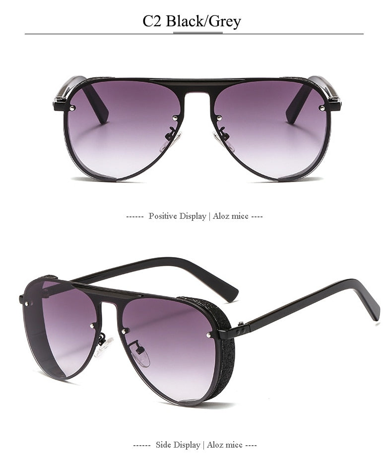 Ernie Glitter Rim Aviator Sunglasses - 7 Colors