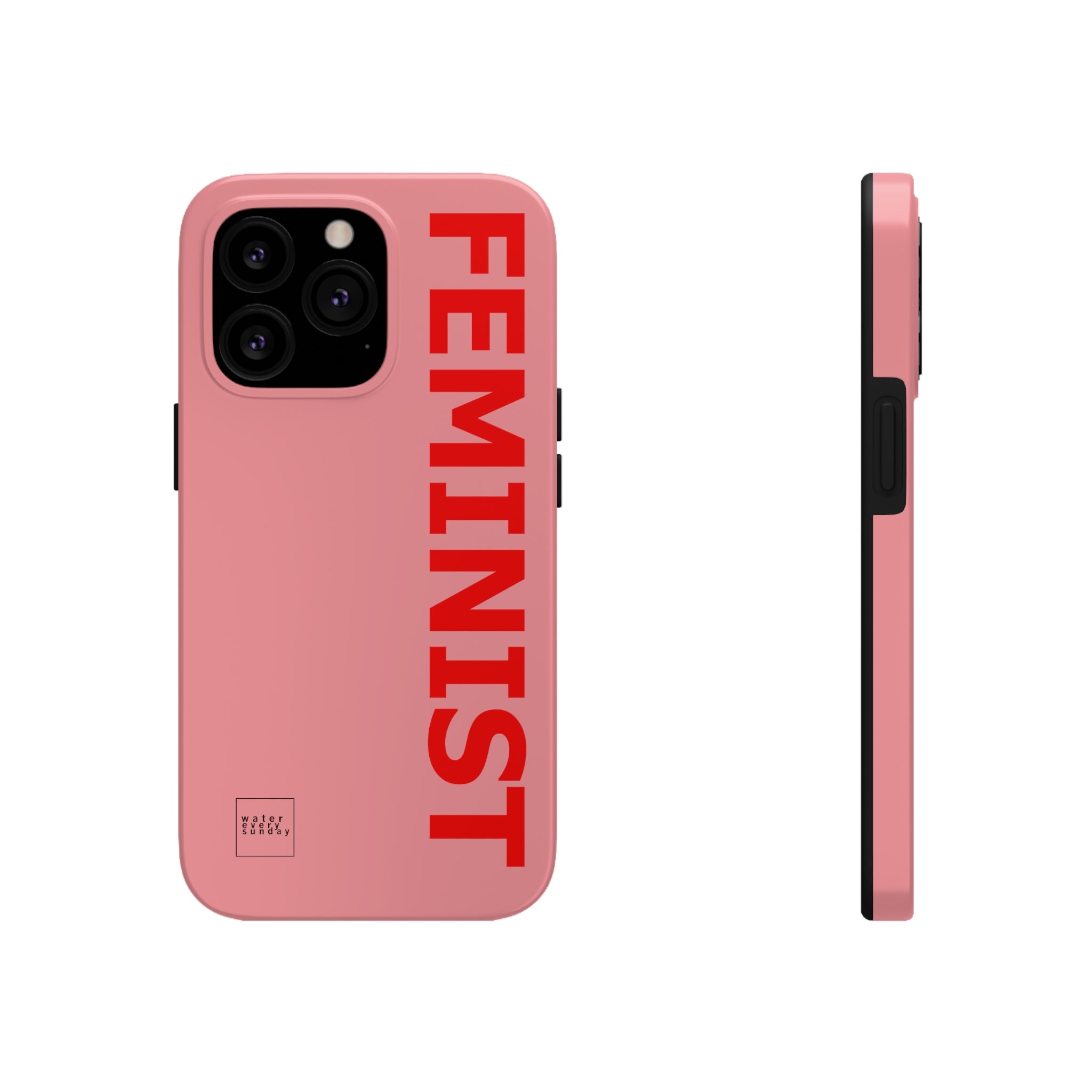FEMINIST SPOKE iPhone Cases - Pink