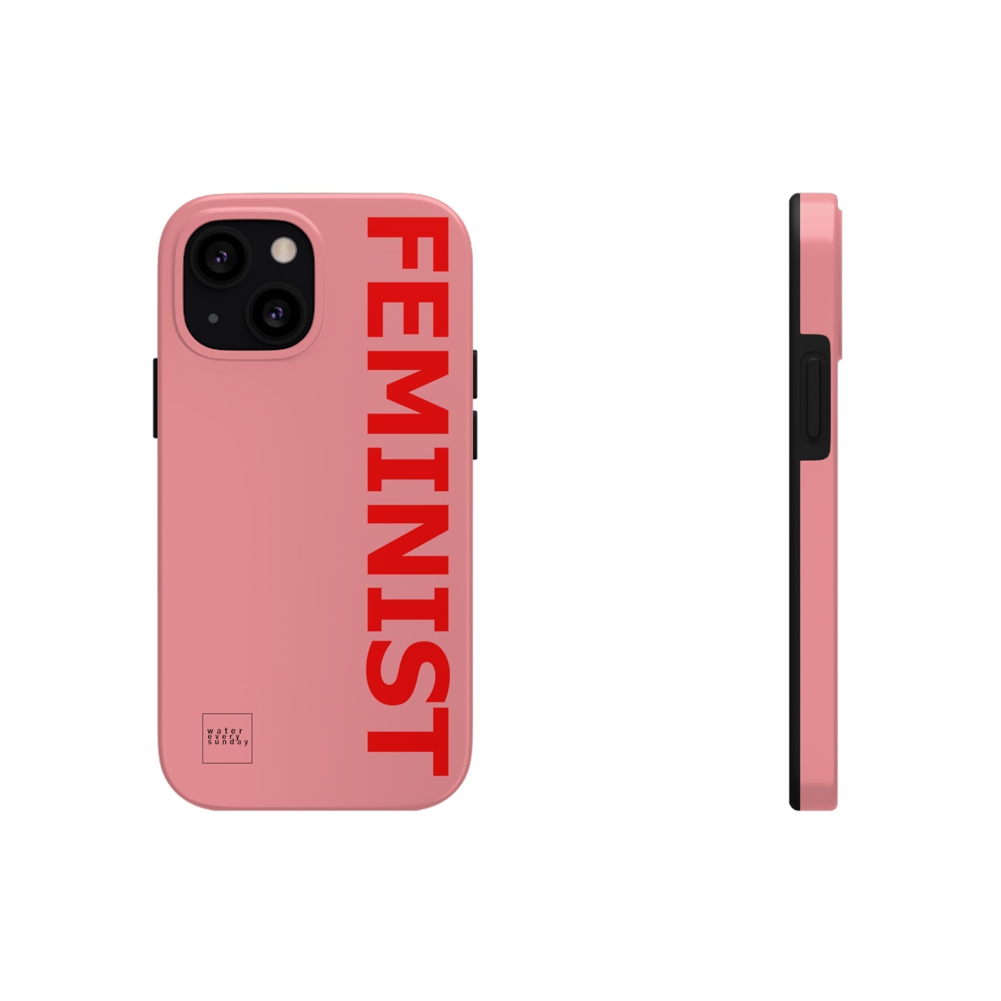 FEMINIST SPOKE iPhone Cases - Pink